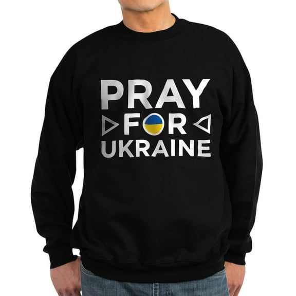 CafePress - Pray For Ukraine Sweatshirt (Dark) - Classic Crew Neck Sweatshirt