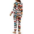 thumbnail image 5 of DISNIMO Panda Heart Printed Women's Pajamas Set 2 Piece Lounge Set Long Sleeve Pjs Soft Sleepwear with Pockets Crew Neck Pullover Top with Long Pant, 2XL, 5 of 7
