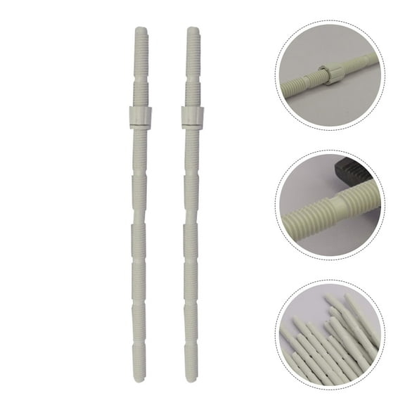 CRAFTHROU Toilet Push Button Rods 2Pcs White Plastic For Dual Flush Systems
