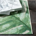 thumbnail image 5 of SAFAVIEH Barbados Distressed Palm Leaves Outdoor Area Rug, Green/Teal, 6'6" x 6'6" Square, 5 of 8