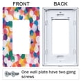 thumbnail image 3 of Yayeee Rocker Switch Wall Plate 1-Gang 4.6"x2.9" Home Decorative Outlet Cover, White Colorful Circles, 3 of 6