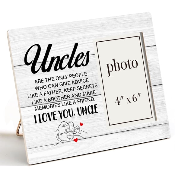 Marco de madera para fotos de Zauly Best Uncle Gift, 10 x 15 cm