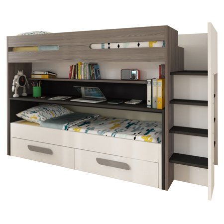 Parisot Bo10 Twin Over Bunk Bed With Desk And Drawers Parisot Bo10 Twin Over Bunk Bed With Desk And Drawers