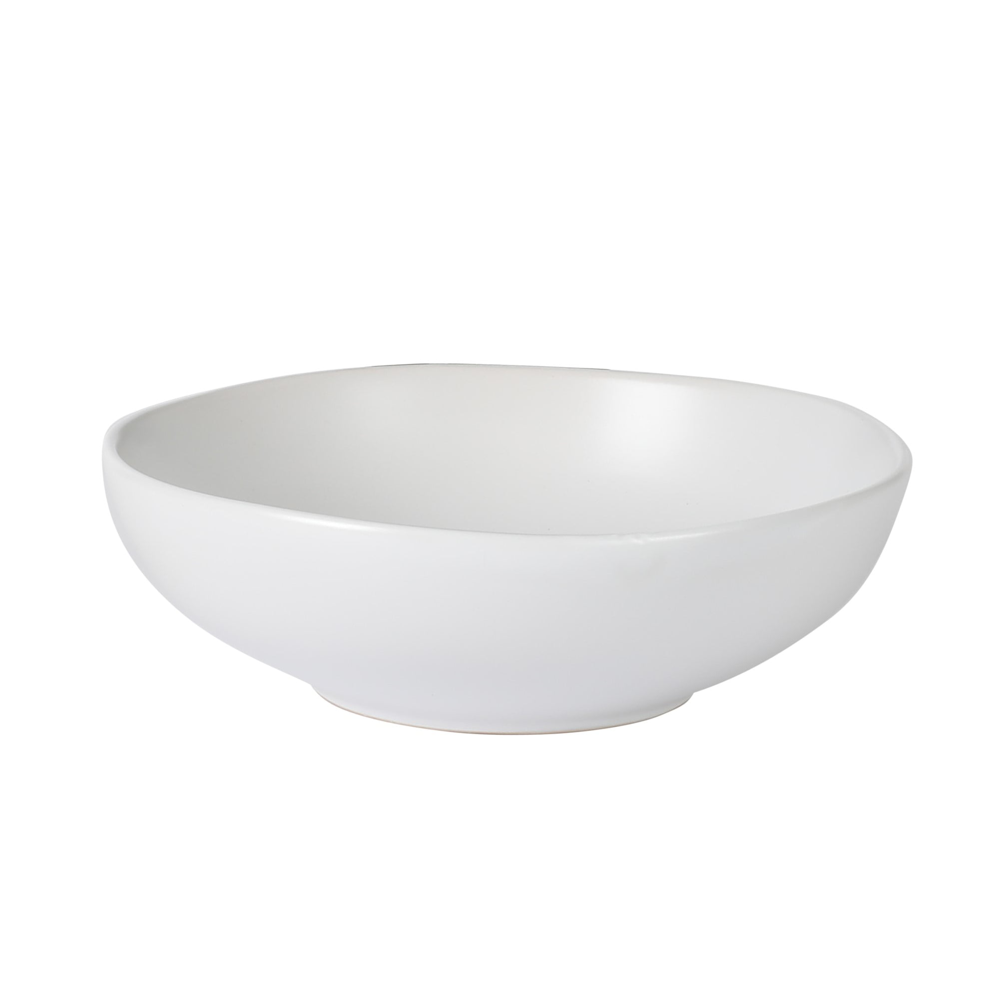 Gibson Home Bethel 18 Piece Plates and Bowls Ceramic Stoneware Organic Shape Dinnerware Set (Service for 6) - Matte White