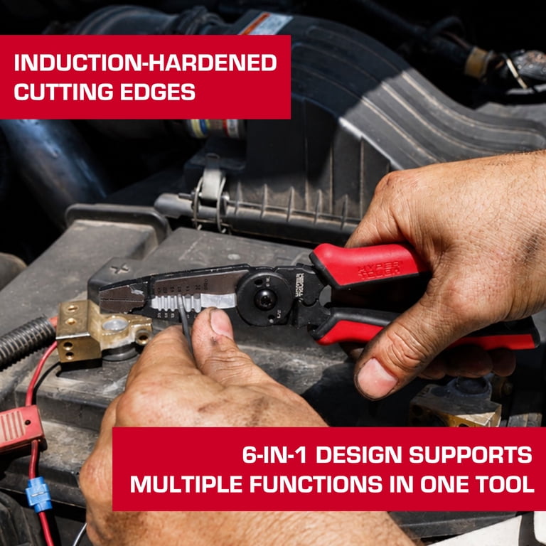 Hyper Tough 8-inch 6-in-1 Multipurpose Pliers, Model 44350