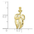 thumbnail image 3 of 10k Yellow Gold Initial W Pendant Charm, 3 of 3