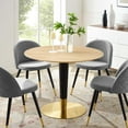 thumbnail image 3 of Modway Zinque 40" Dining Table in Gold Natural, 3 of 6