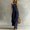 Navy, variant on IUYRTFE Women V Neck Front Button Linen Style Jumpsuit Sleeveless Wide Leg Romper with Pockets