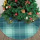 thumbnail image 3 of Falda para árbol de Navidad con cuadros escoceses azules (1), suave y divertida, decoración navideña navideña de estilo rústico de 36", 3 of 4