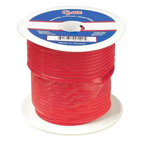 Grote Primary Wire, GPT, 6 AWG, Copper, Red, PVC Jacket, Stranded 89-3000