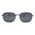 thumbnail image 2 of Dad Fashion Retro Classic Small Rounded Rectangle Metal Rim Sunglasses All Black, 2 of 4