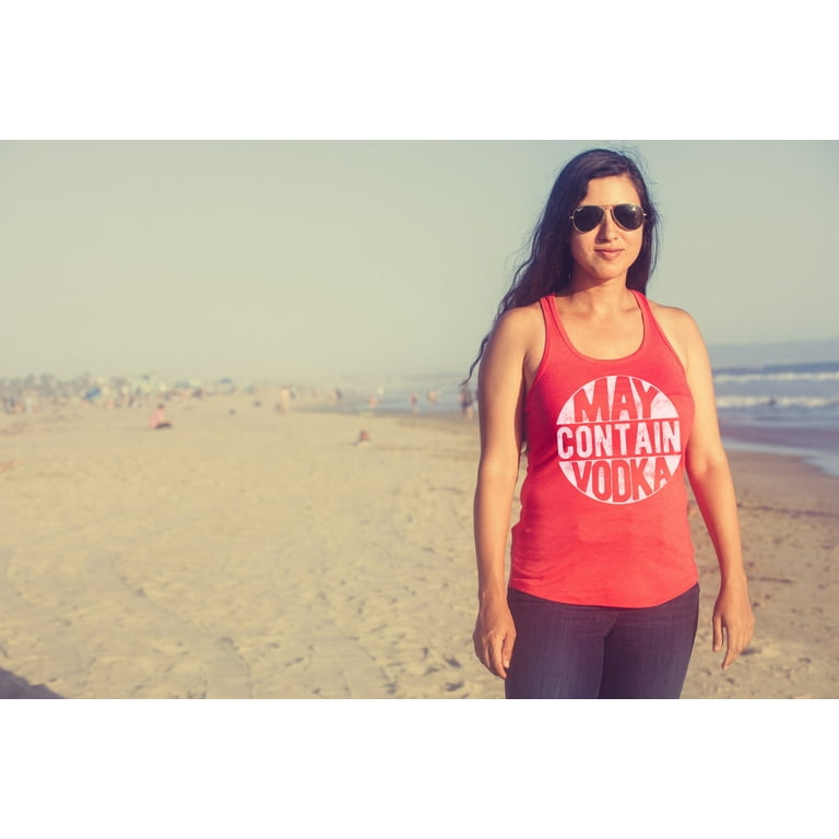 Funny Sunshine And Beer Tank Top For Women - Graphic Racerback Sleeveless Tee