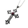 thumbnail image 4 of Vintage Cross Pendant Necklace for Women Goth Accessories Gothic Male Neck Long Chain Summer Aesthetic Holiday Gifts, 4 of 10