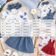 thumbnail image 3 of KPOPLK Newborn Baby Girl Clothes Infant Butterfly Print One-Piece Romper+Suspender Skirt+Headband 3pcs Clothing Sets(9-12 Months,Red), 3 of 8