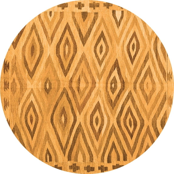 Ahgly Company Indoor Round Southwestern Orange Country Area Rugs, 5' Round