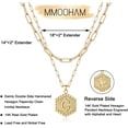 thumbnail image 3 of Dainty Layered Initial Necklaces for Women, 14K Gold Plated Paperclip Chain Necklace Simple Cute Hexagon Letter Pendant Initial Choker Necklace Gold Layered Necklaces for Women Gold, 3 of 7
