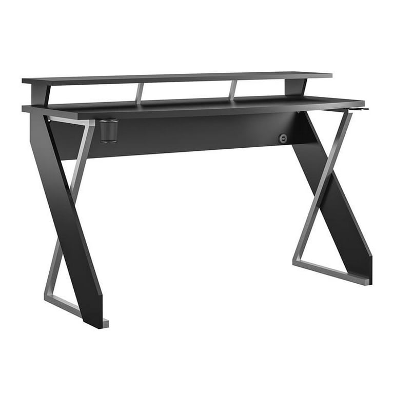 NTense Xtreme Gaming Desk with Riser in Black