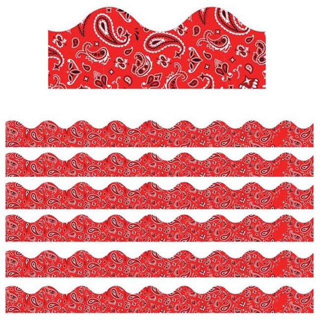 Eureka EU-845656-6 37 Pi. Bandana Rouge Extra Large Décoratif - Lot de 6