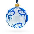 thumbnail image 4 of Pansies Flowers on White Glass Ball Christmas Ornament 3.25 Inches, 4 of 6
