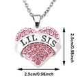 thumbnail image 6 of LKWLPD Little Sister Necklace From Big Sister Crystal Heart Pendant Necklace Charm Crystal Heart Necklaces Little Sis Matching Jewelry, 6 of 6