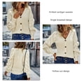 thumbnail image 3 of Top De Cárdigan Cárdigan De Punto Con Cuello En V Para La Vida Diaria Para Mujer ANGGREK Ropa, 3 of 6