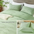 thumbnail image 4 of Davulos Sage Green Tufted Comforter Set Queen Size 7 Piece Bed in a Bag Shabby Chic Boho Comforter and Sheet Set,All Season Soft Microfiber Geometric Bedding Sets, 4 of 8