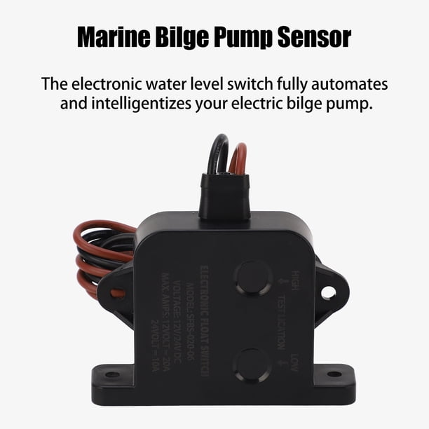 Sensor De Bomba De Achique Marino, Interruptor De Bomba De Achique De Campo Eléctrico, Alarma Automática, Interruptor De Sensor De Nivel De Agua, Aparato De Alarma De Barco Y Yate 24V