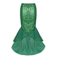 thumbnail image 5 of TiaoBug Women's Shiny Sequins Mermaid Tail Skirt Halloween Costume Dress, 5 of 7