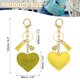 thumbnail image 2 of Llave de corazón de Uxcell con rhinestones, accesorios de llavero brillantes para mujeres, color amarillo, 2 of 7