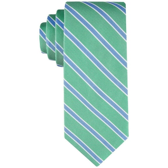 Tommy Hilfiger Men's Oxford Stripe Tie Green Necktie