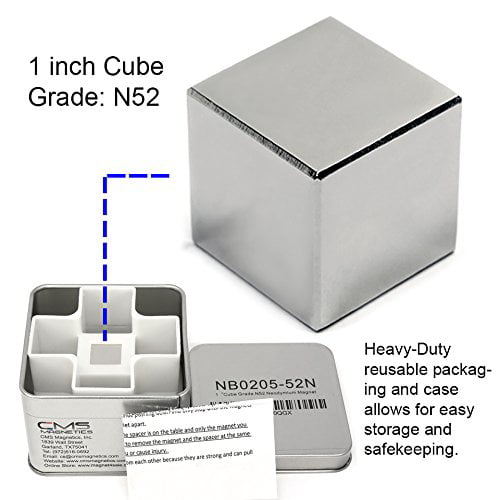 Cms Magnetics N52 Neodymium Cube Magnet 1/2" 10-pc for sale online 