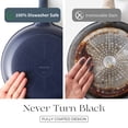 thumbnail image 4 of PRICUSIS Ceramic Nonstick Saucepan with Lid, 2.7 Quart Non Toxic Pot with Pour Spouts, Full Coated, 100% Dishwasher Safe, Induction Compatible, Blueberry Mist, 4 of 8