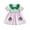 Red, variant on newwalpole Toddler Baby Girl Lucky Clover Dress Doll Collar Bubble Sleeve Bow Plaid Mini Dress Holiday St. Patrick's Day Outfit Red for Size 12-18 Months