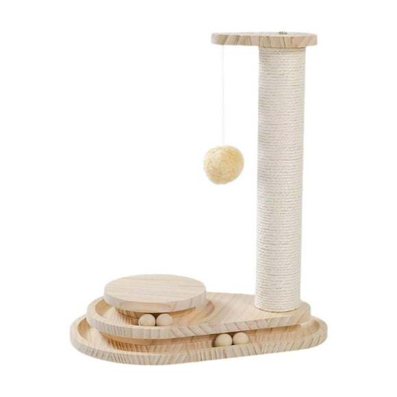 TISHITA Cat Scratch Post with Dangling Ball Stable Kitten Toy for Cat Kitty Exercise