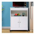 Wood Kitchen Microwave Cart with 4 Universal Wheels and Roomy
