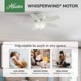 thumbnail image 6 of Hunter 42 inch Indoor Ceiling Fan with LED Light - White Ceiling Fan with Pull Chain, For Bedroom or Living Room, Low Profile Mount, No Remote, 5 Blades, Includes Bulbs - Newsome 51080, Fresh White, 6 of 16