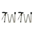 thumbnail image 2 of Qarigey Muletas Trekking Muletas plegables Bastones para caminar Accesorios de senderismo a prueba de golpes Stick Running Trail Canes Silver Blanco plateado 2Conjunto, 2 of 6