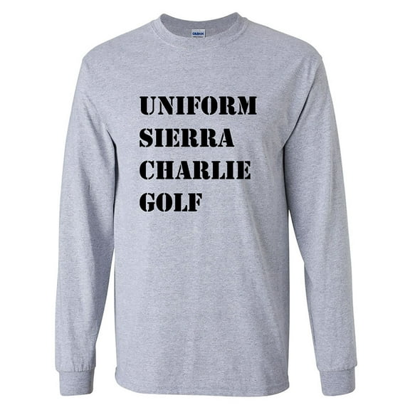 USCG Uniform Sierra Charlie Golf Adult Long Sleeve T-Shirt