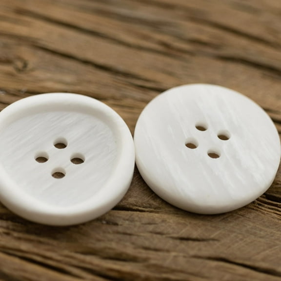 Simple Fashionable Resin Buttons for DIY Sewing Crafts Decor 40pcs White Small Size