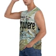 thumbnail image 3 of Bixox Men's I Haven't Been Everywhere But Its On My List Printed Shirt Sleeveless Fitness Tank Top-, 3 of 7
