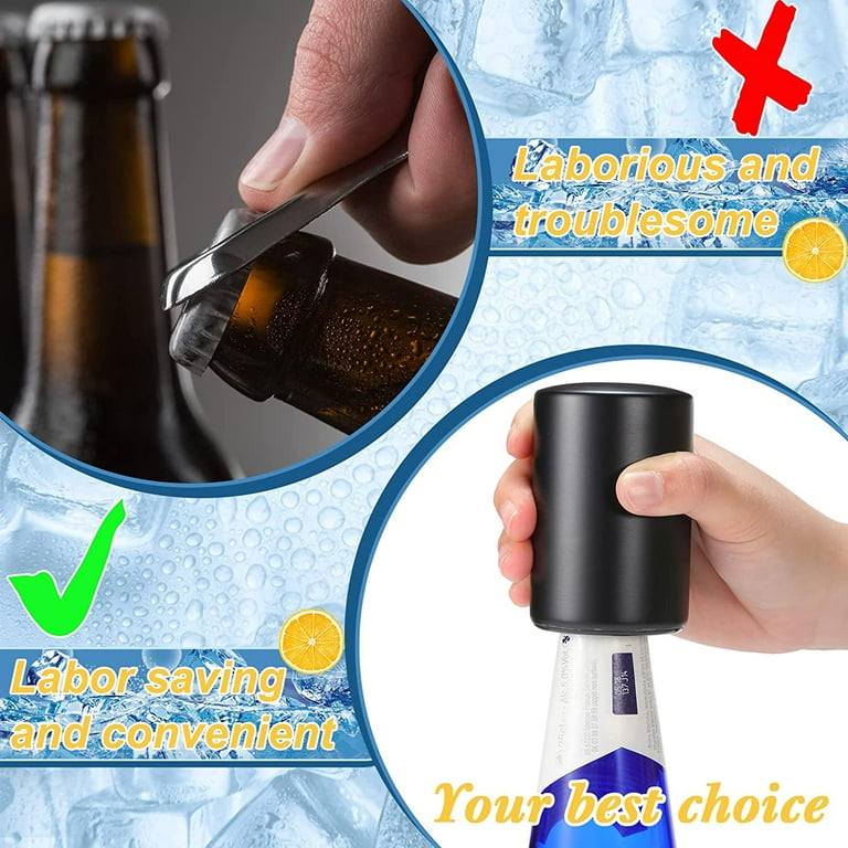 2 Pcs Magnetic Bottle Opener for Beer or Coke Beer bottle cap shape Wh –  Toytopone