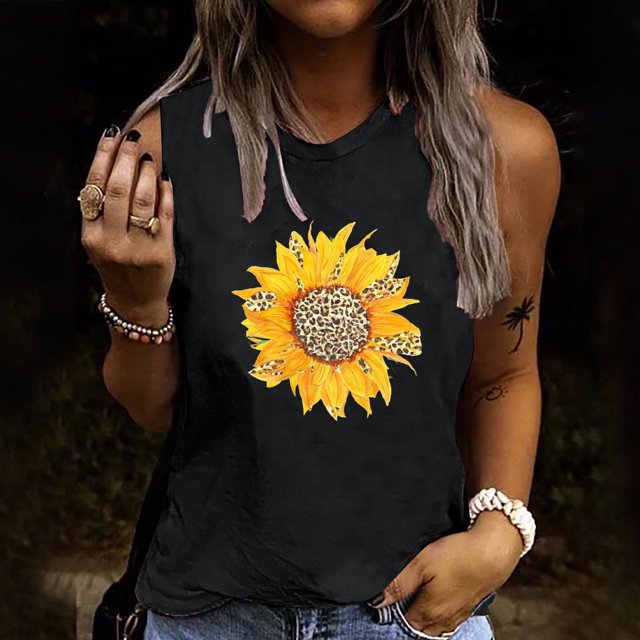 SMihono Hauts pour Femmes Débardeur Mode Décontracté Sans Manches Imprimé Chandails en Molleton pour Femmes Débardeur Fin pour Femmes Hauts d'Été pour Femmes
