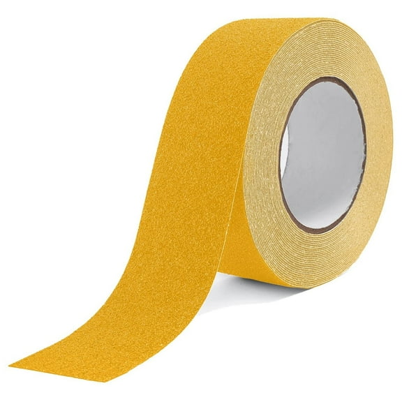 Topboutique Grip Tape,Anti Slip Tape for Stairs,Non Slip Safety Grit, Staircases Anti-Slip Strips,Waterproof Stairs Non Skid Treads,Safety Floor Tape,Yellow Stairs Tape Outdoor/Indoor,2 in x 16.4 ft