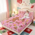 thumbnail image 3 of Manfei Cute Candle Queen Sheets,Happy Christmas Queen Sheet Sets,4-Piece,1 Flat Sheet,1 Fitted Sheet and 2 Pillowcases, 3 of 6