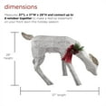 thumbnail image 3 of Alpine Corporation 37" x 11" x 28" Light-up Mesh Grazing Reindeer Holiday Outdoor Decor, White, 3 of 14