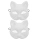 thumbnail image 1 of 2 máscaras de gato DIY de plástico en blanco, máscara DIY, máscara de cosplay de animal, máscara sin terminar, 1 of 8