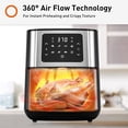 thumbnail image 5 of Joyoung JY-570 5.8 Quart Stainless Steel Multi Tasker Detachable Double Basket Air Fryer with LED Touchscreen and 8 Built In Smart Programs, Black, 5 of 9