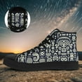 thumbnail image 2 of Coolcustomize Men's Plus Size High Top Tribal Art Casual Shoes | Women's Stylish Sneakers with Fabric Upper, Rubber Sole, and Random Tribal Symbol Design for Daily Walking and Outdoor Travel, 2 of 9