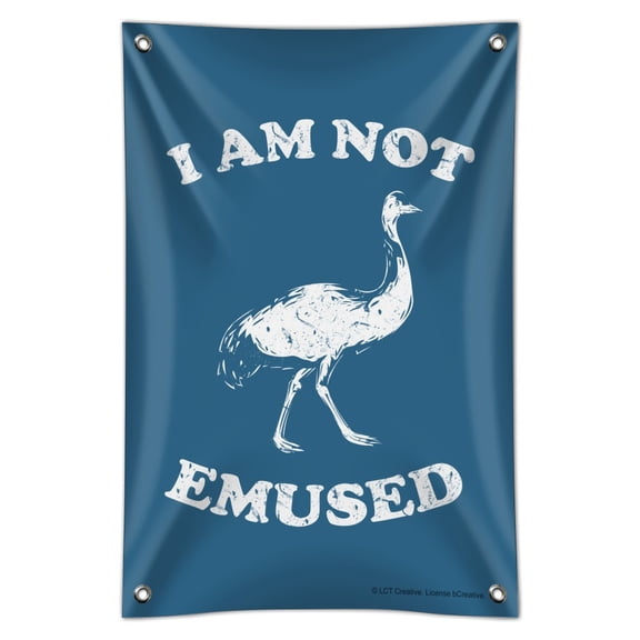 I Am Not Emused Emu Amused Funny Humor Home Business Office Sign