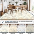thumbnail image 5 of Memoryfield Floral Area Rugs 8' x 10' Washable, Modern Accent Carpet Indoor Mat, Stain-Resistant Floral Throw Rugs, Easy to Clean, Ideal for Bedroom, Living Room, Multicolor, 5 of 7